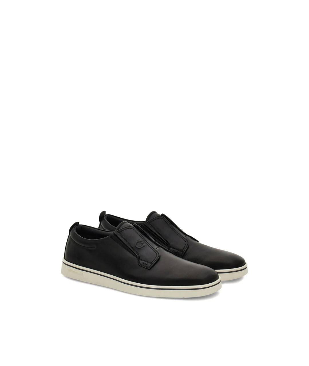 FERRAGAMO Черные слипоны, фото 4