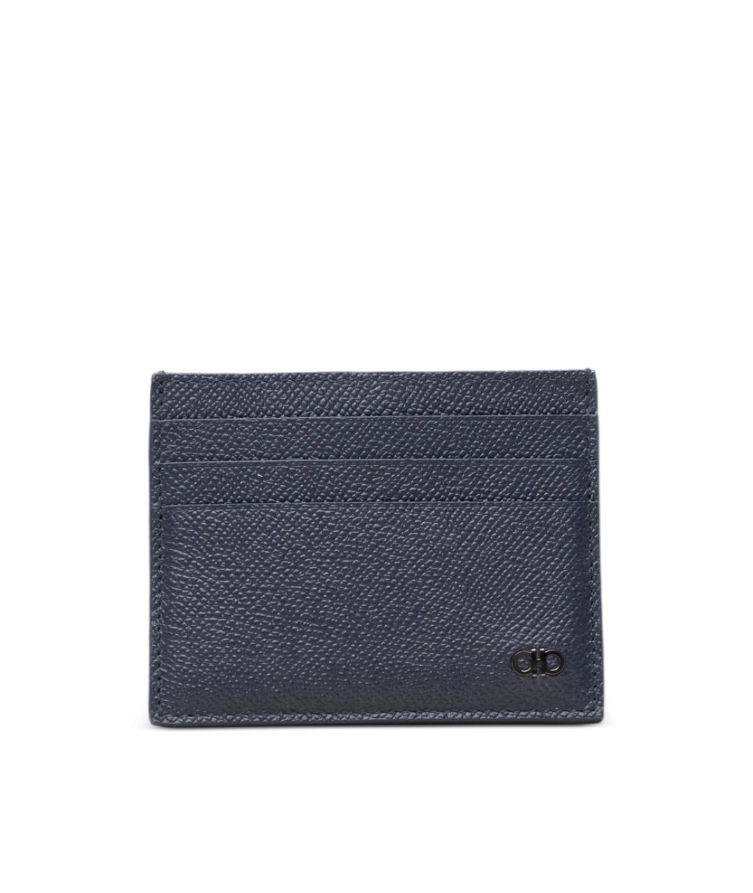 FERRAGAMO Синий кожаный кардхолдер, фото 1