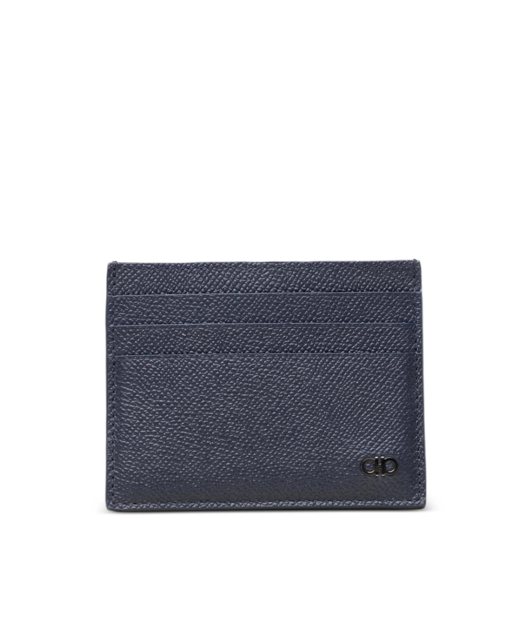 FERRAGAMO Синий кожаный кардхолдер, фото 3