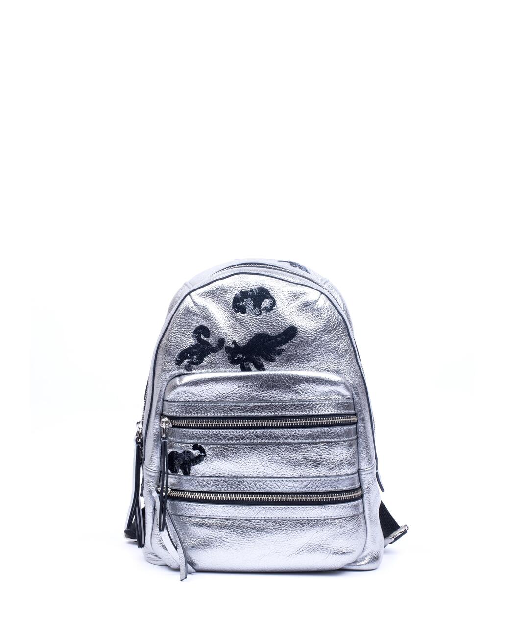 MARC JACOBS Серебрянный кожаный рюкзак, фото 1