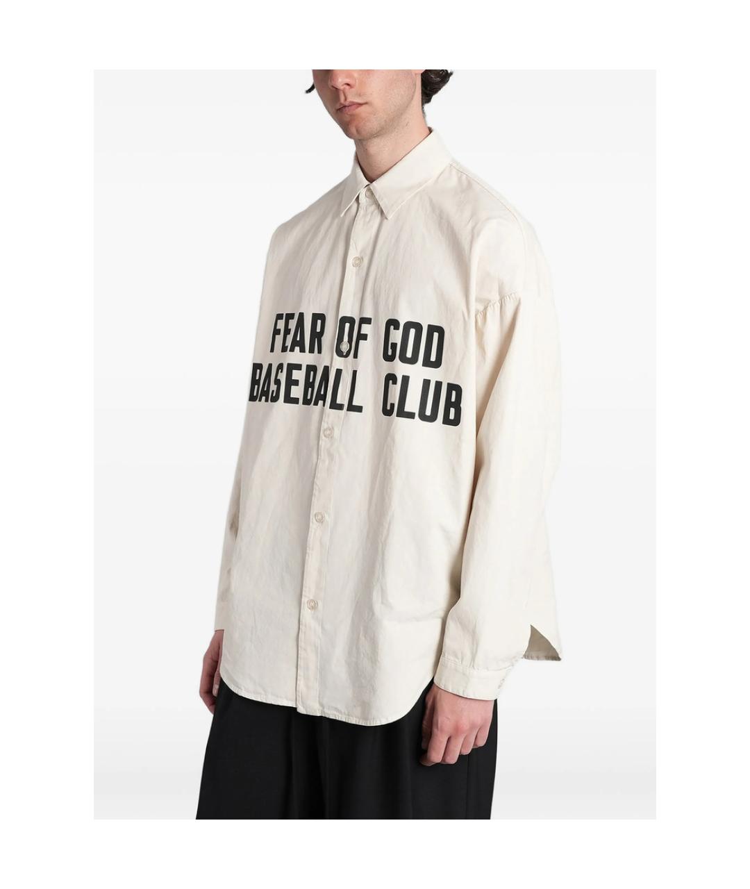 FEAR OF GOD Белая хлопковая кэжуал рубашка, фото 4