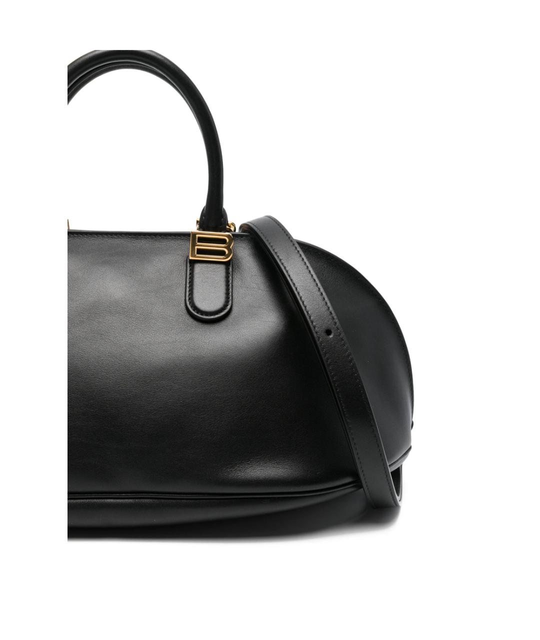 BALENCIAGA Черная кожаная сумка тоут, фото 5