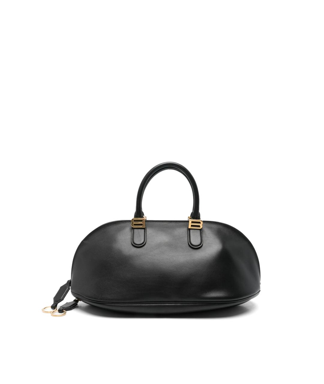 BALENCIAGA Черная кожаная сумка тоут, фото 1