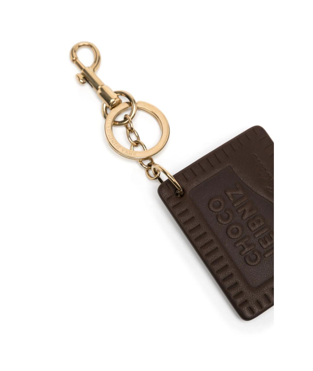 ANYA HINDMARCH Коричневый брелок, фото 2