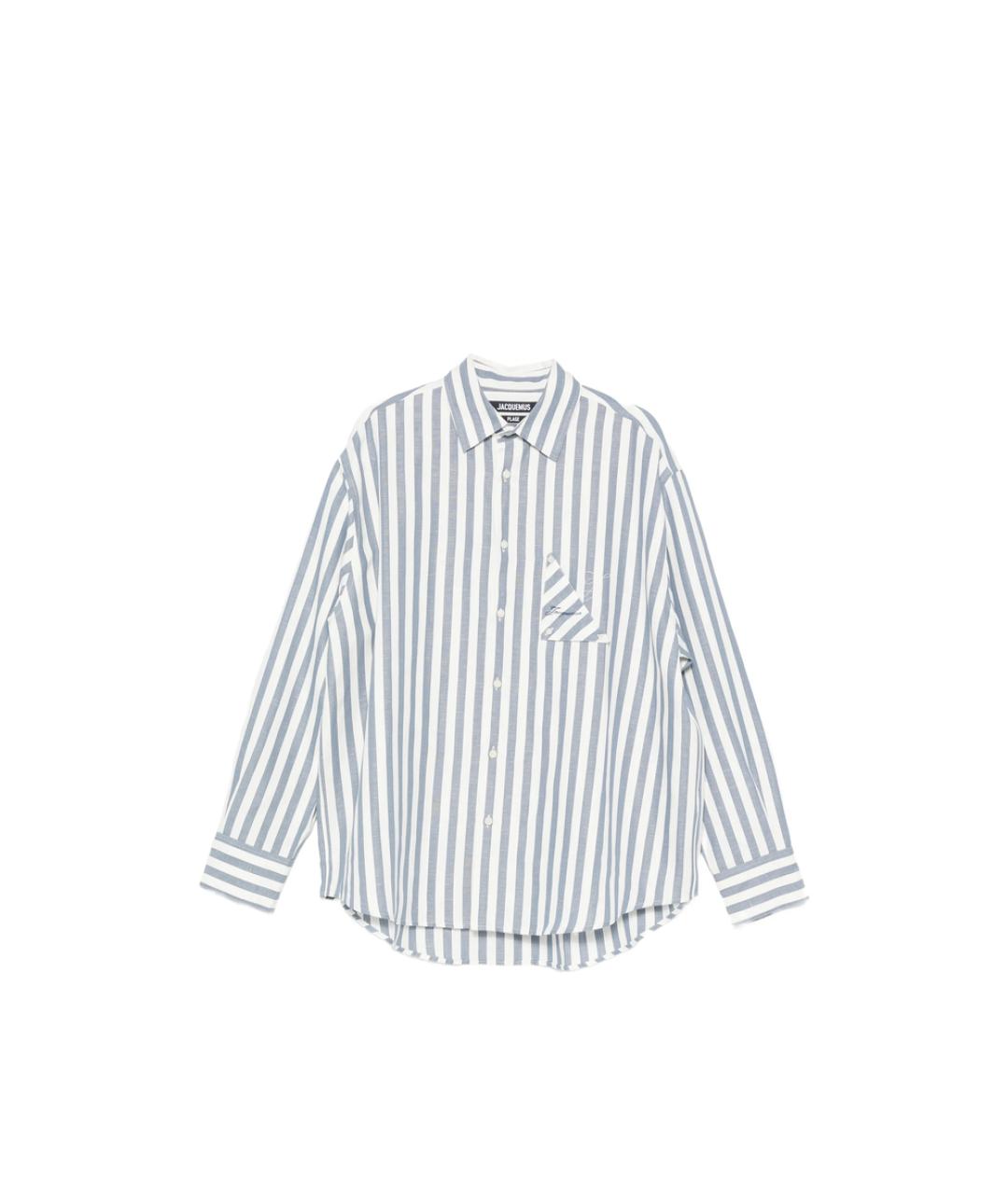 JACQUEMUS Синяя хлопковая классическая рубашка, фото 1