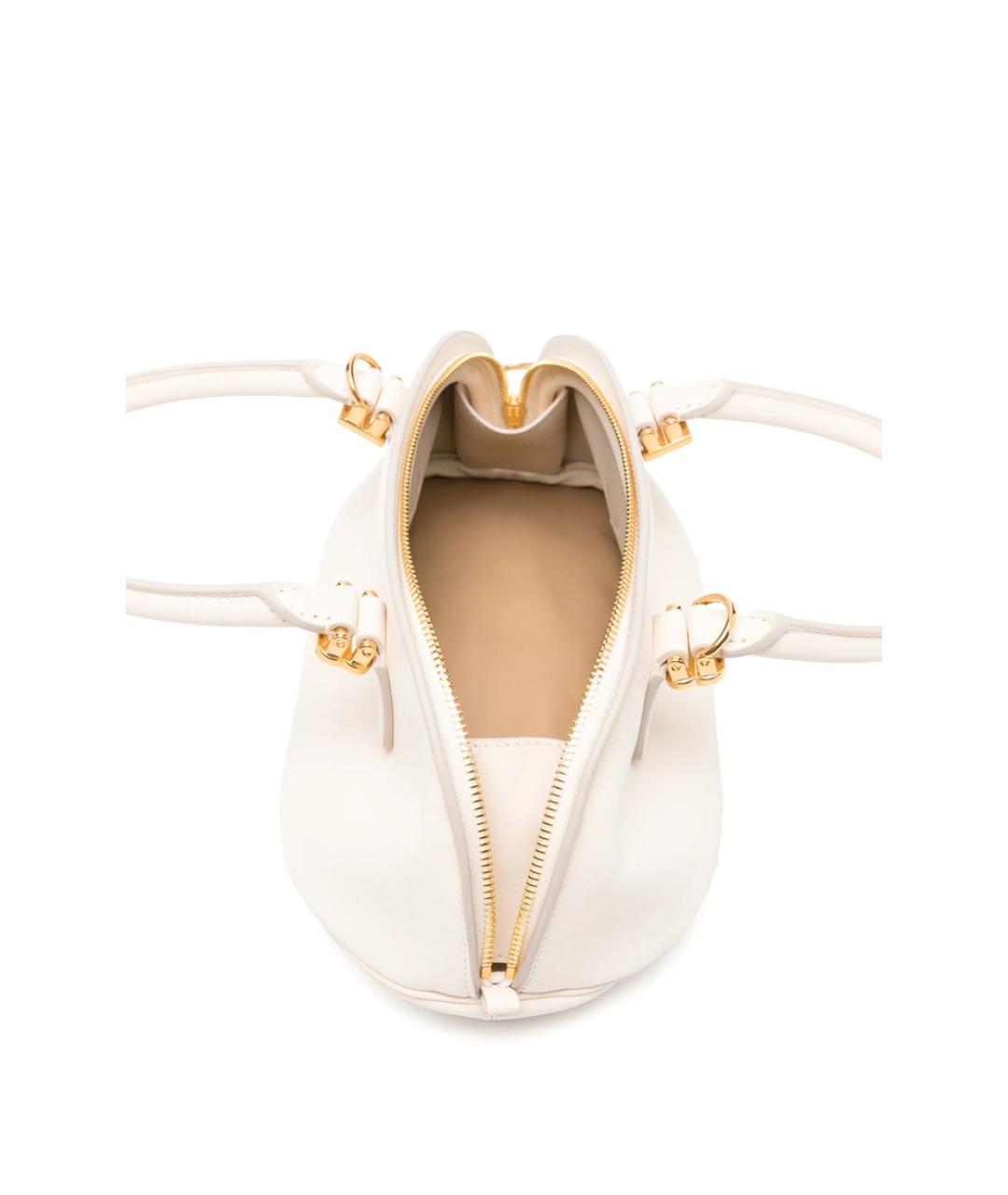 BALENCIAGA Белая кожаная сумка тоут, фото 5