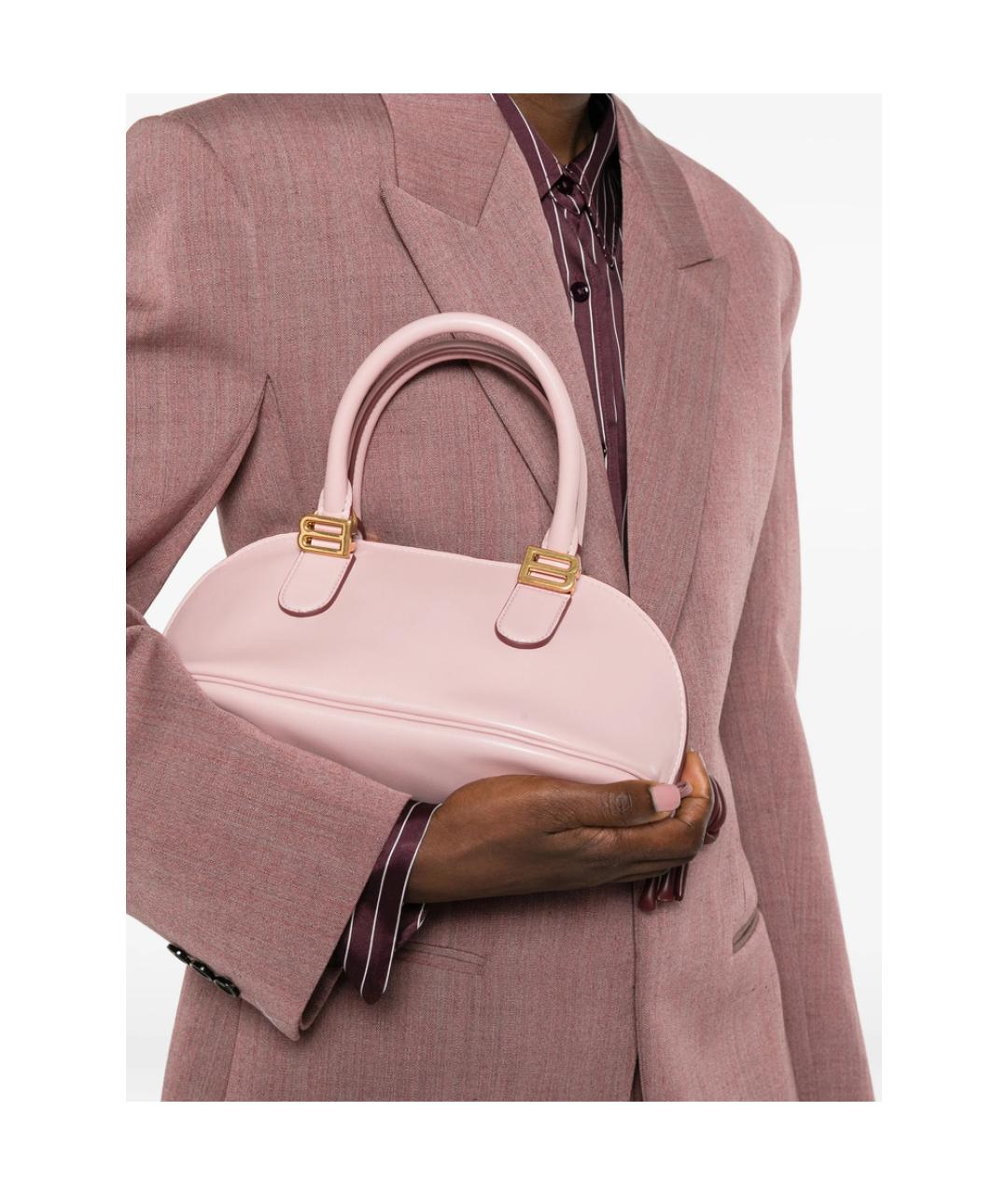 BALENCIAGA Розовая кожаная сумка тоут, фото 3