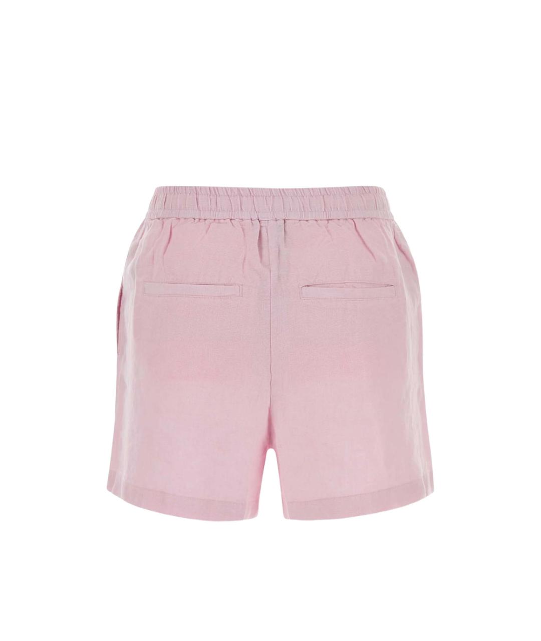 RALPH LAUREN Розовые льняные шорты, фото 2