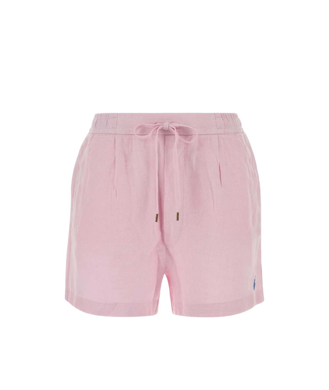 RALPH LAUREN Розовые льняные шорты, фото 1