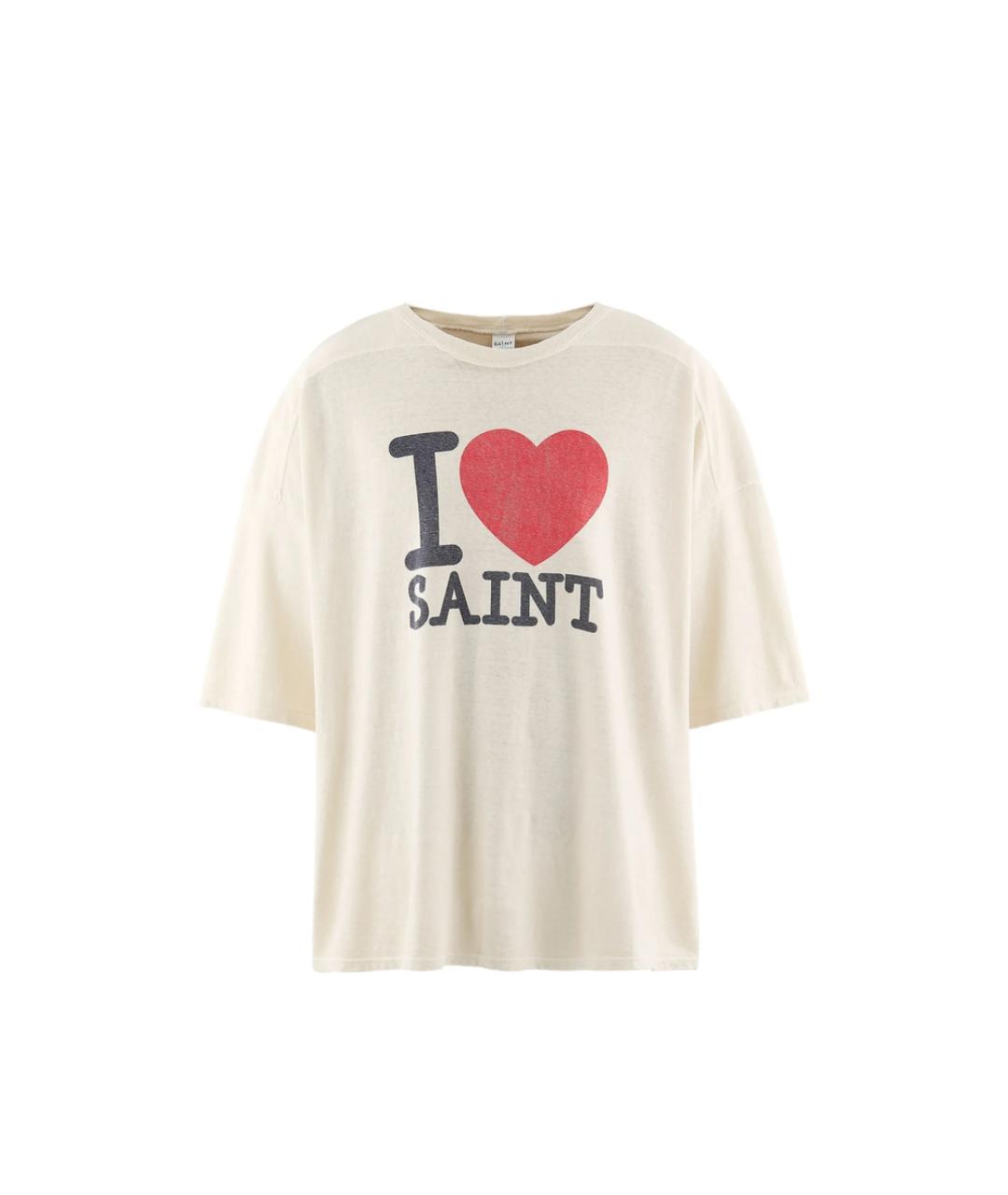 SAINT Mxxxxxx Белая хлопковая футболка, фото 1