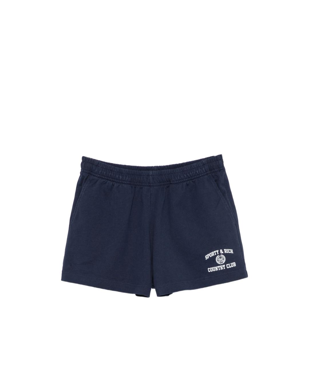 SPORTY AND RICH Синие хлопковые шорты, фото 1