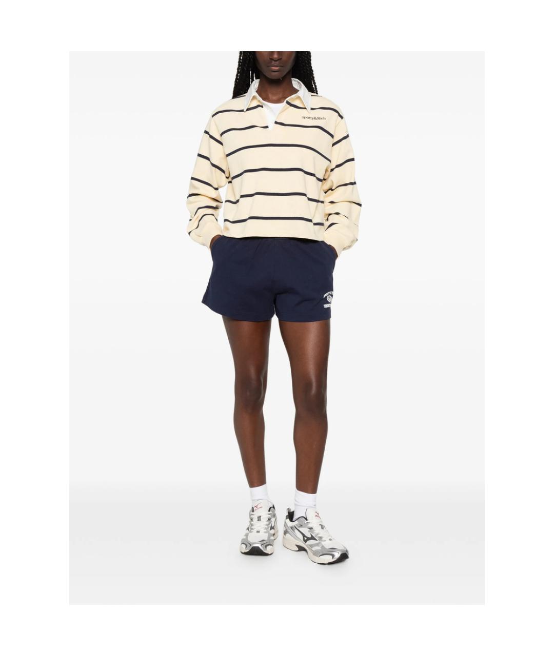 SPORTY AND RICH Синие хлопковые шорты, фото 4