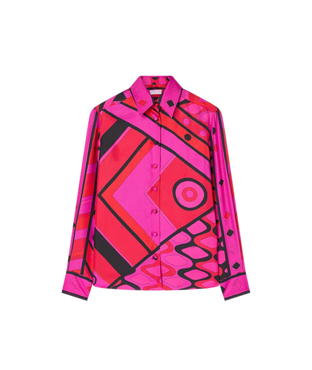 PUCCI Розовая шелковая рубашка, фото 1