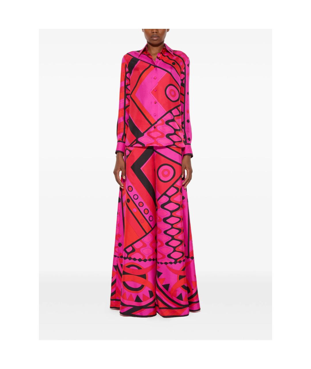 PUCCI Розовая шелковая рубашка, фото 4