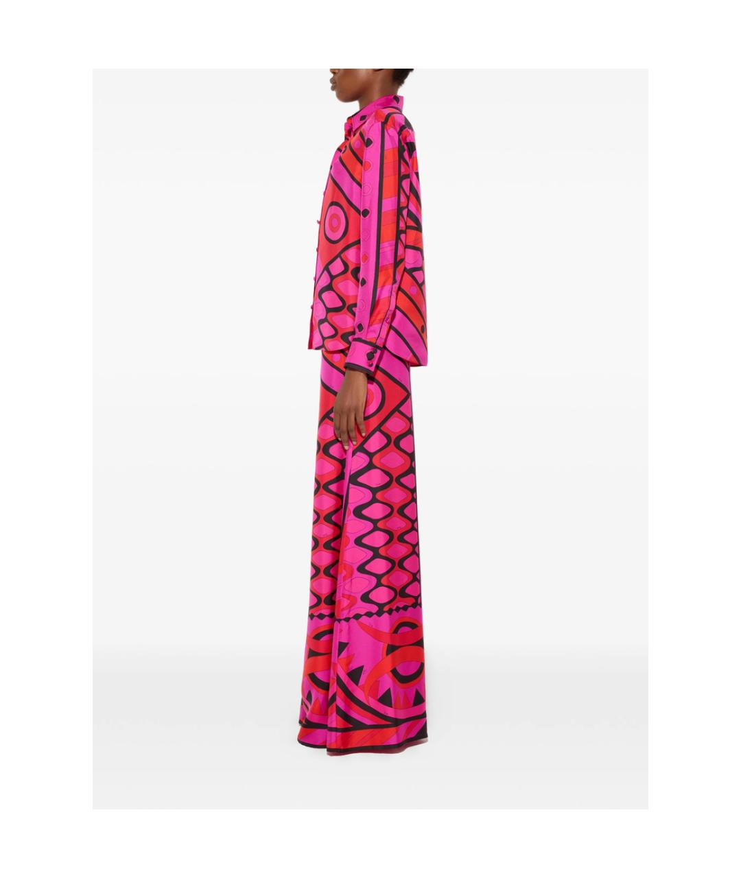 PUCCI Розовая шелковая рубашка, фото 3