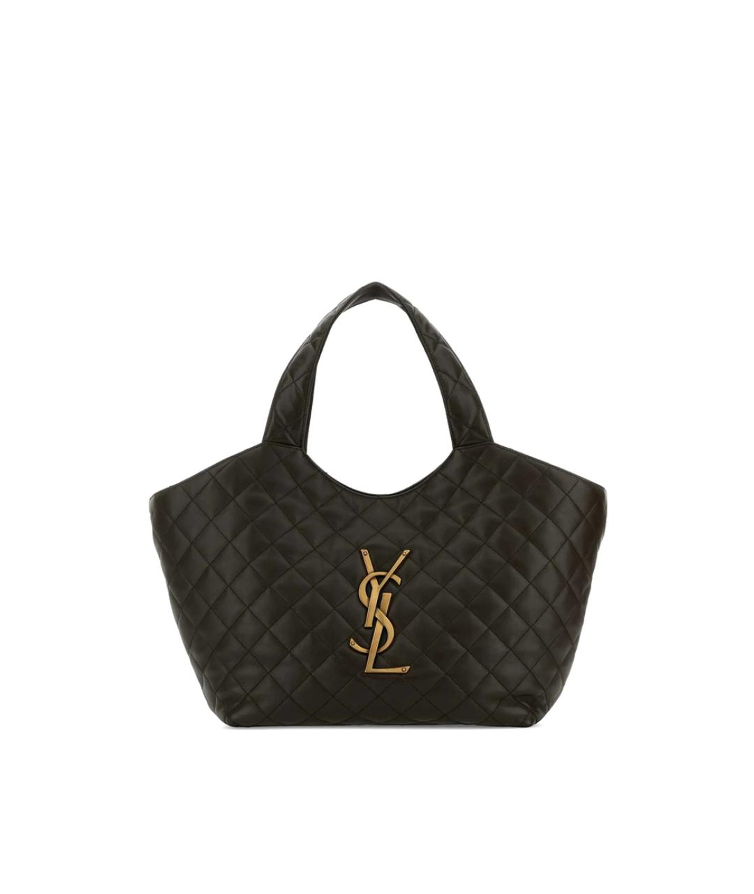 SAINT LAURENT Зеленая кожаная сумка тоут, фото 1