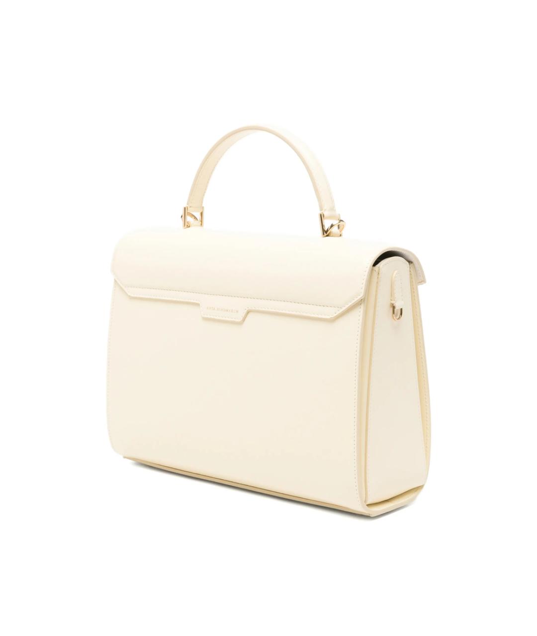 ANYA HINDMARCH Бежевая кожаная сумка тоут, фото 3