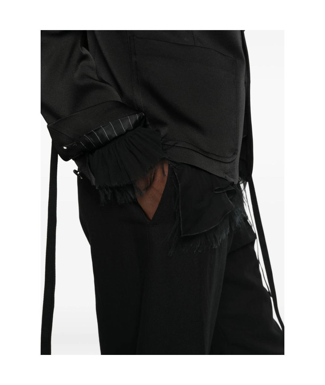ANN DEMEULEMEESTER Черный полиэстеровый жакет/пиджак, фото 3
