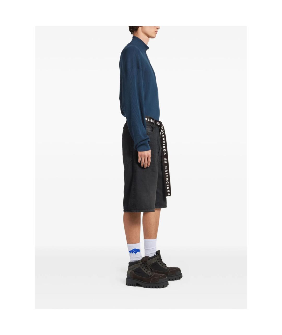 BALENCIAGA Черные хлопковые шорты, фото 2