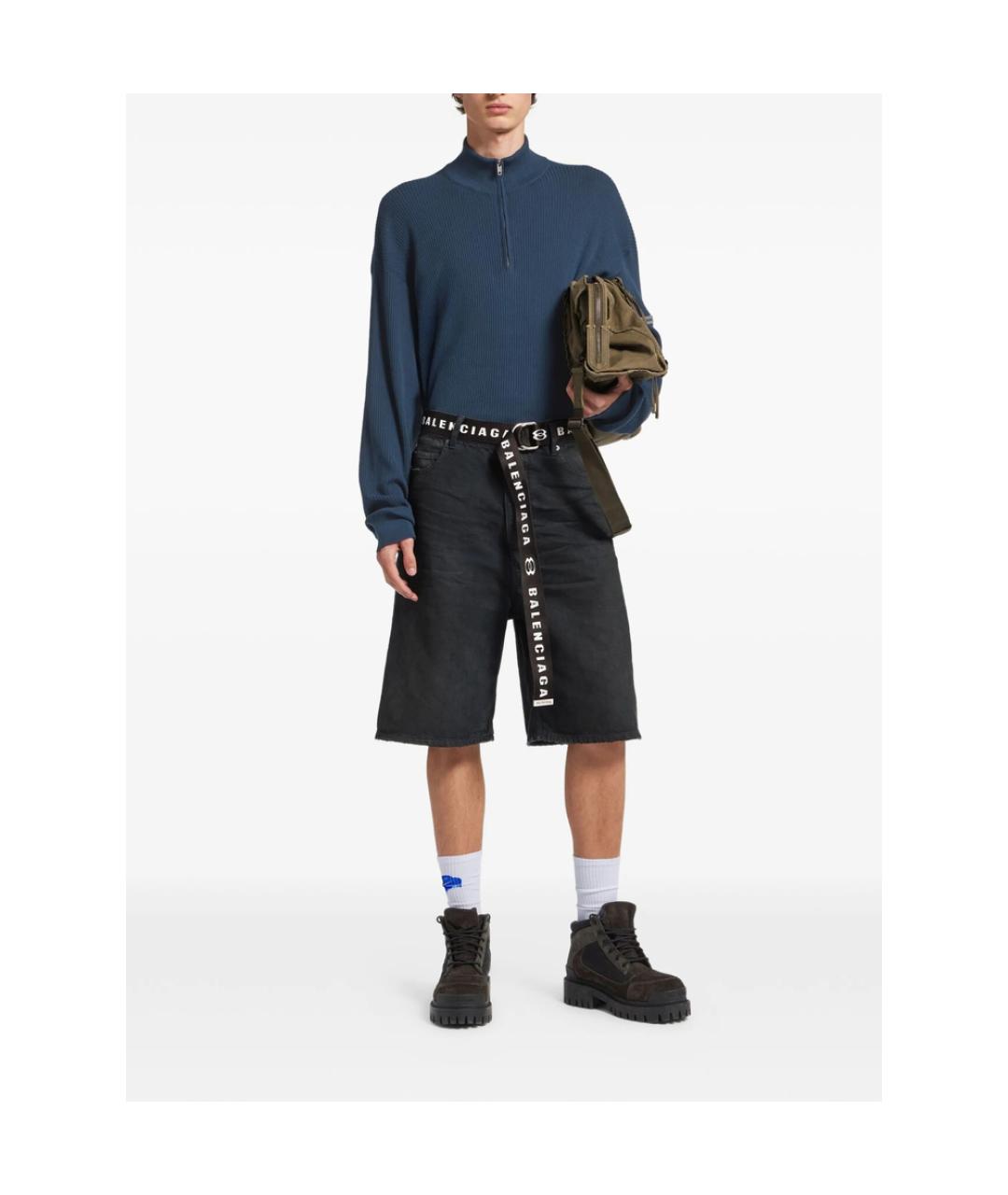 BALENCIAGA Черные хлопковые шорты, фото 3