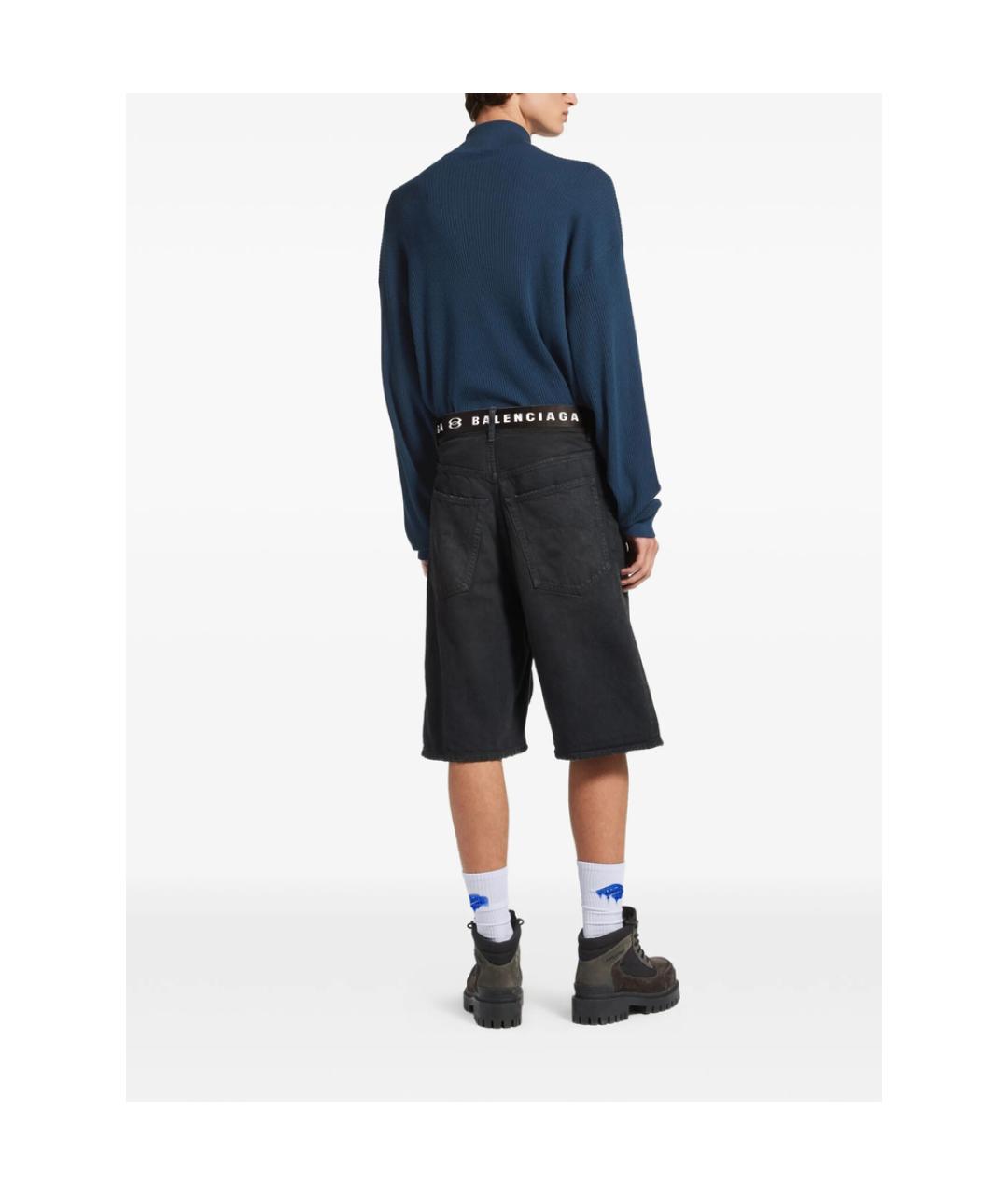 BALENCIAGA Черные хлопковые шорты, фото 5
