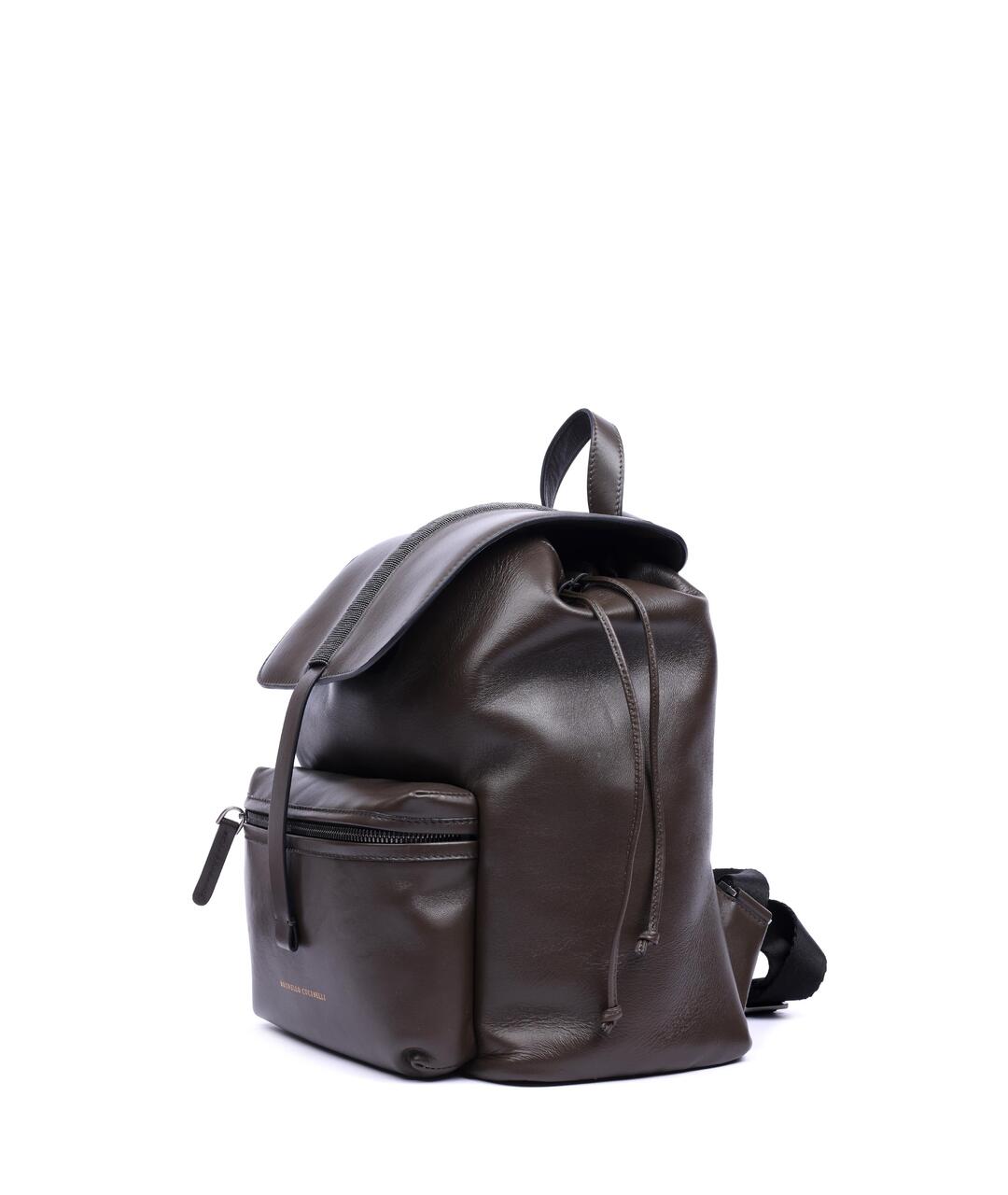 BRUNELLO CUCINELLI Коричневый кожаный рюкзак, фото 2