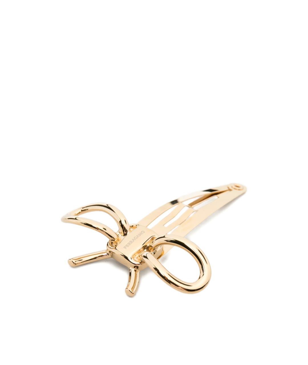 FERRAGAMO Золотая заколка, фото 3
