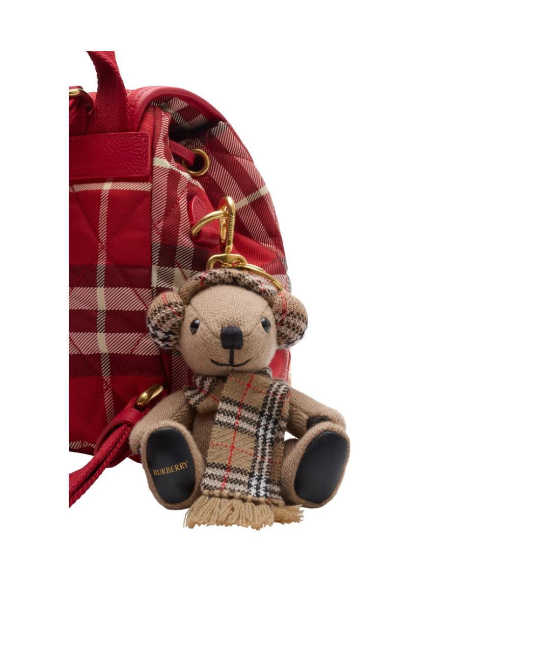 BURBERRY Красный брелок, фото 2