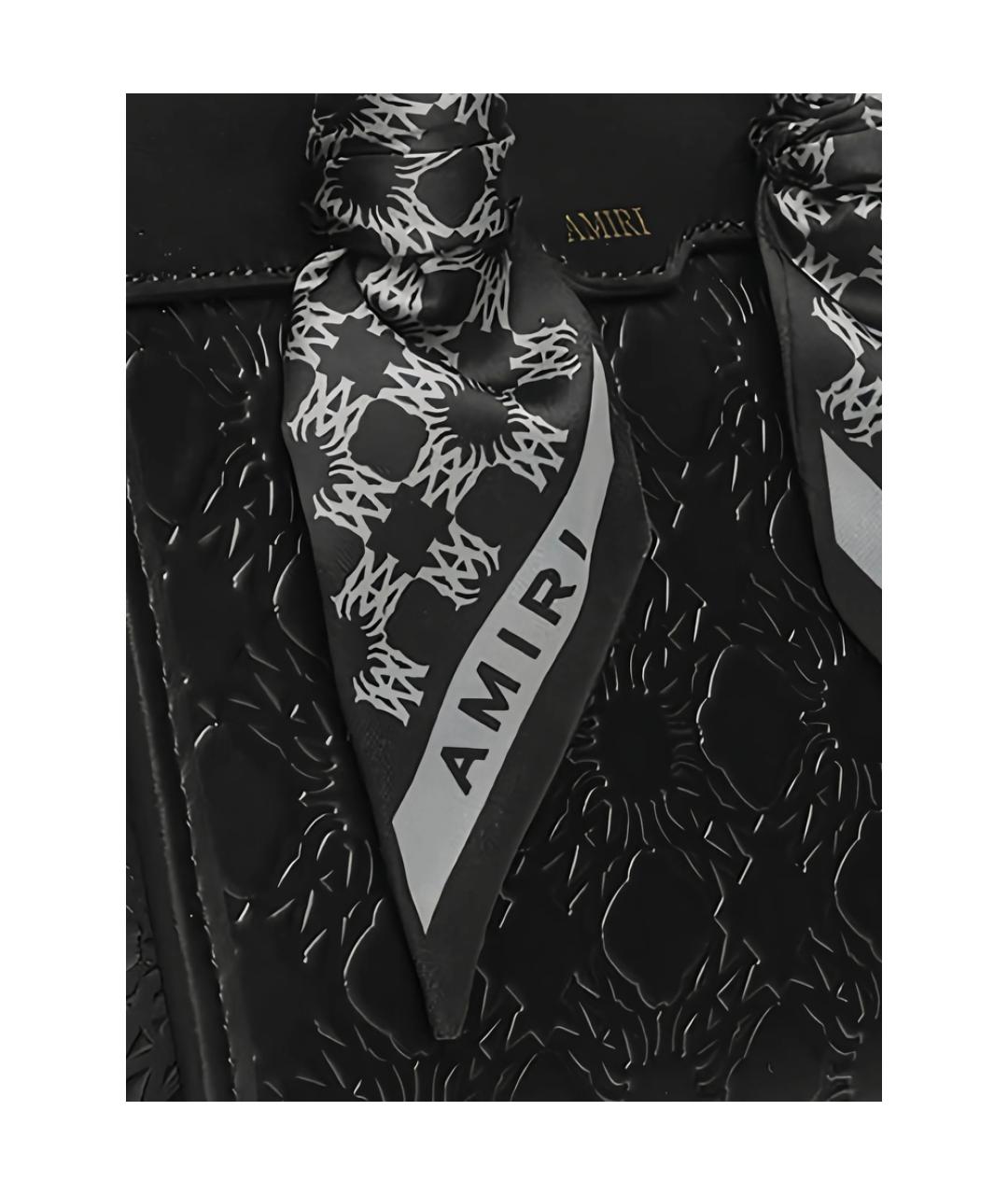 AMIRI Черная кожаная сумка тоут, фото 2