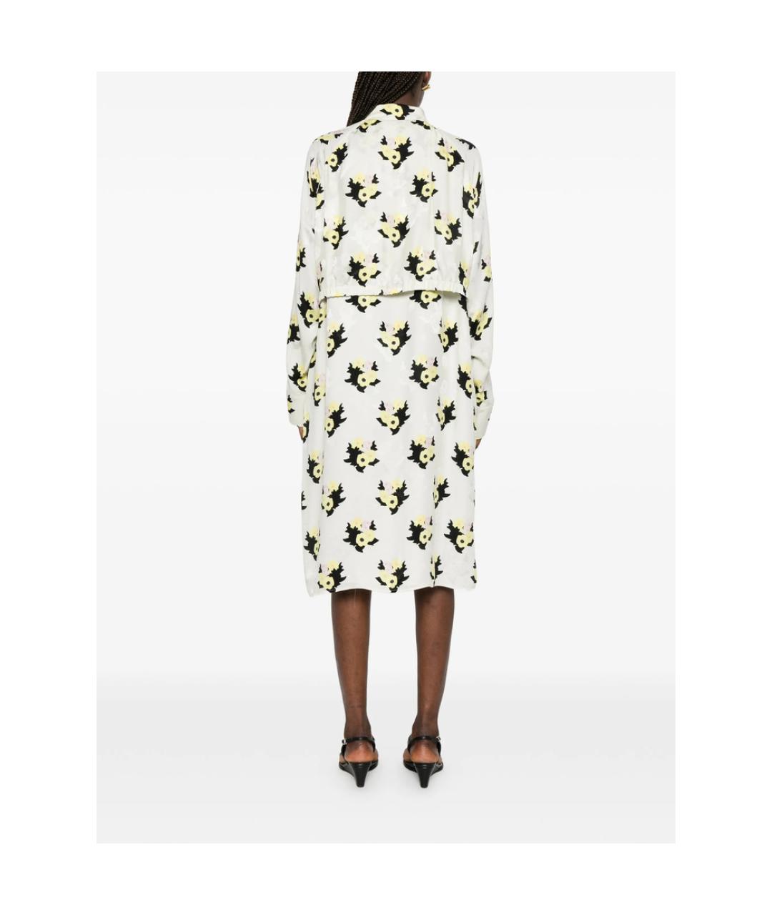 FENDI Мульти шелковое повседневное платье, фото 4