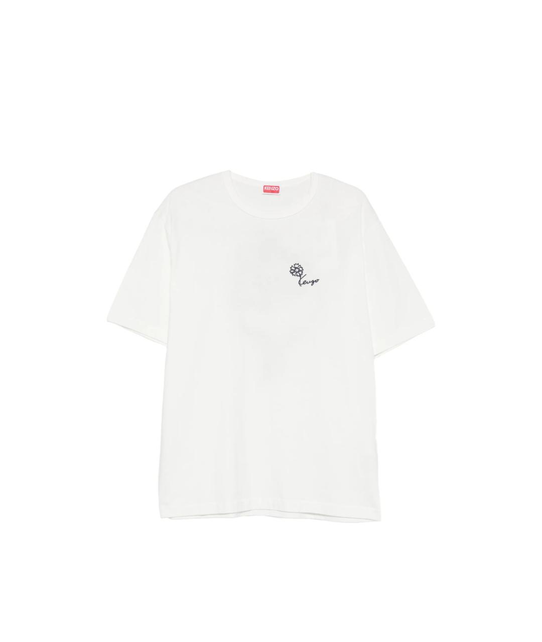 KENZO Белая хлопковая футболка, фото 1