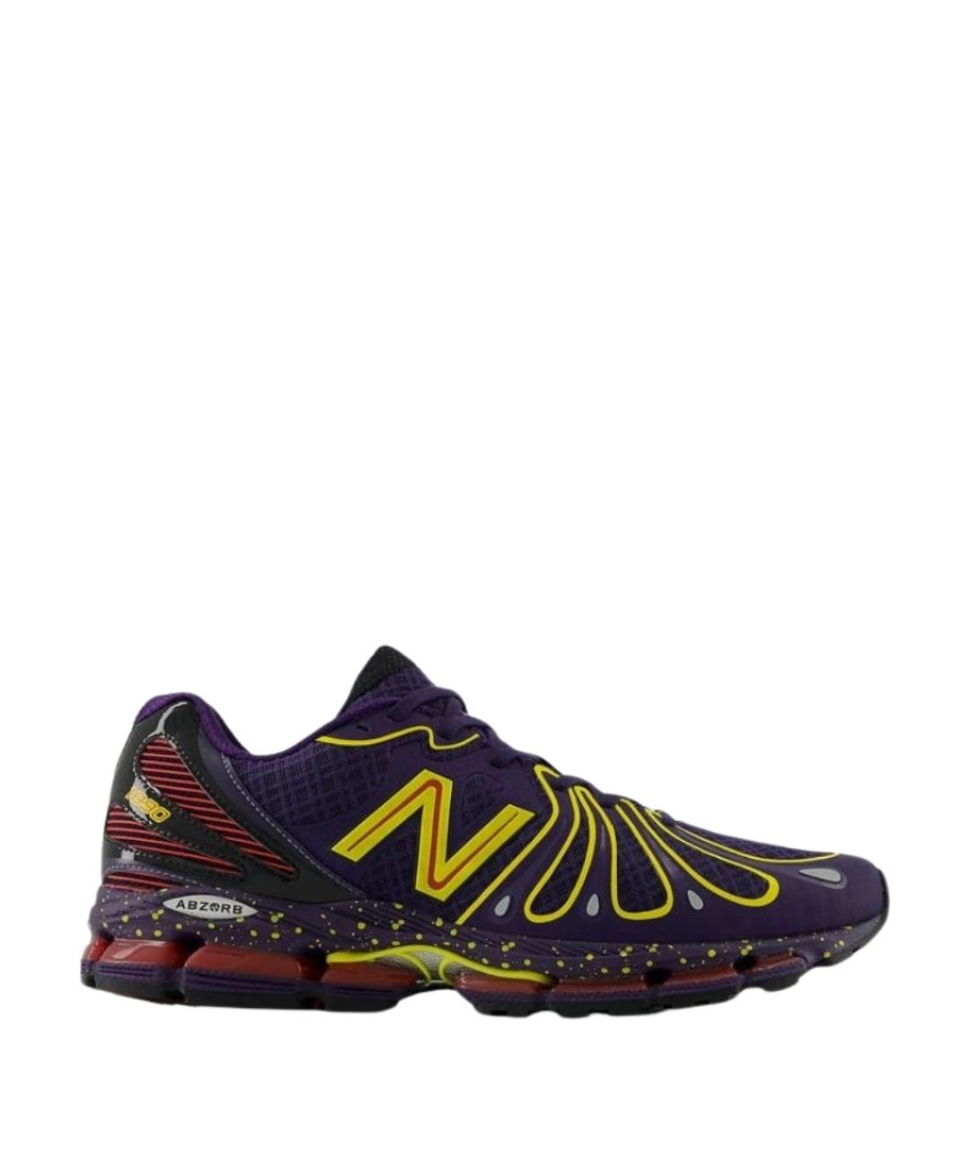 NEW BALANCE Фиолетовые текстильные низкие кроссовки / кеды, фото 1