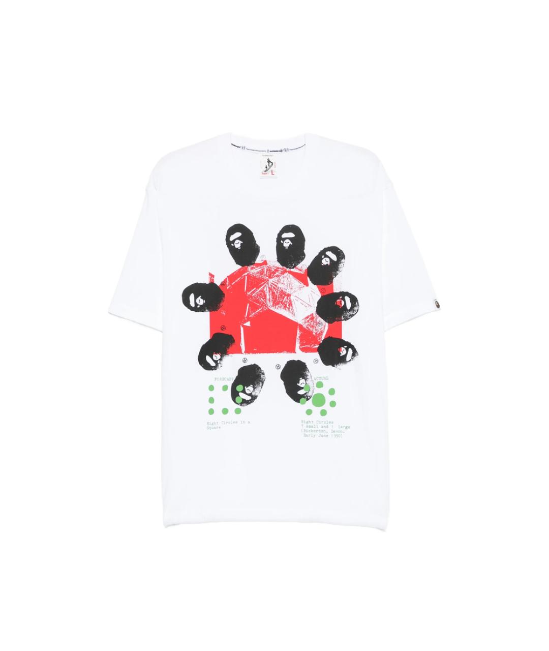 A BATHING APE Белая хлопковая футболка, фото 1