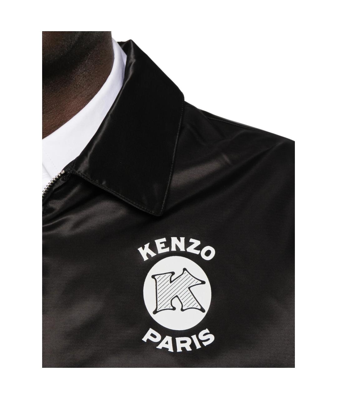 KENZO Черная полиэстеровая куртка, фото 4