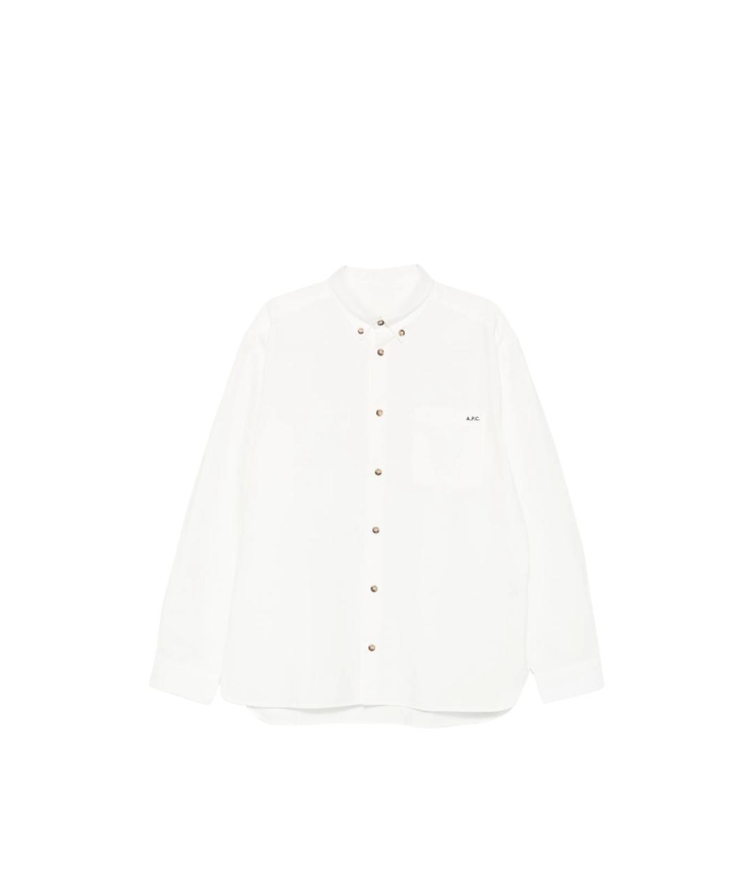A.P.C. Белая хлопковая классическая рубашка, фото 1