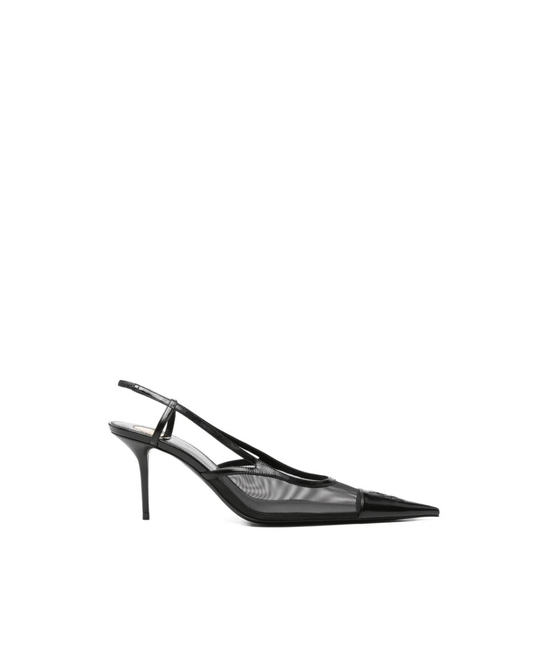 SAINT LAURENT Черные кожаные туфли, фото 1