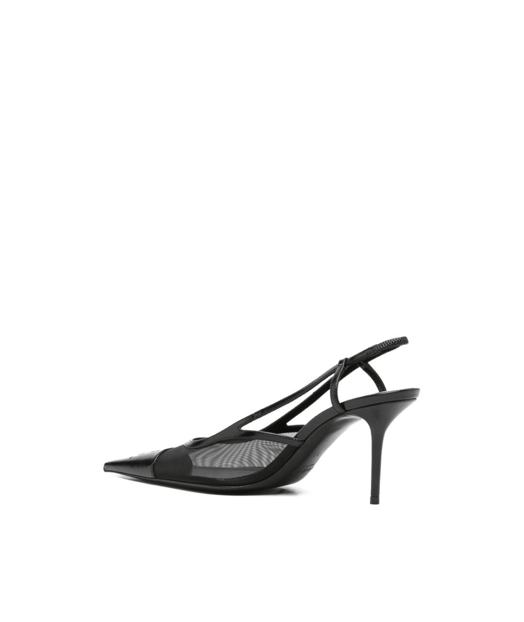 SAINT LAURENT Черные кожаные туфли, фото 4