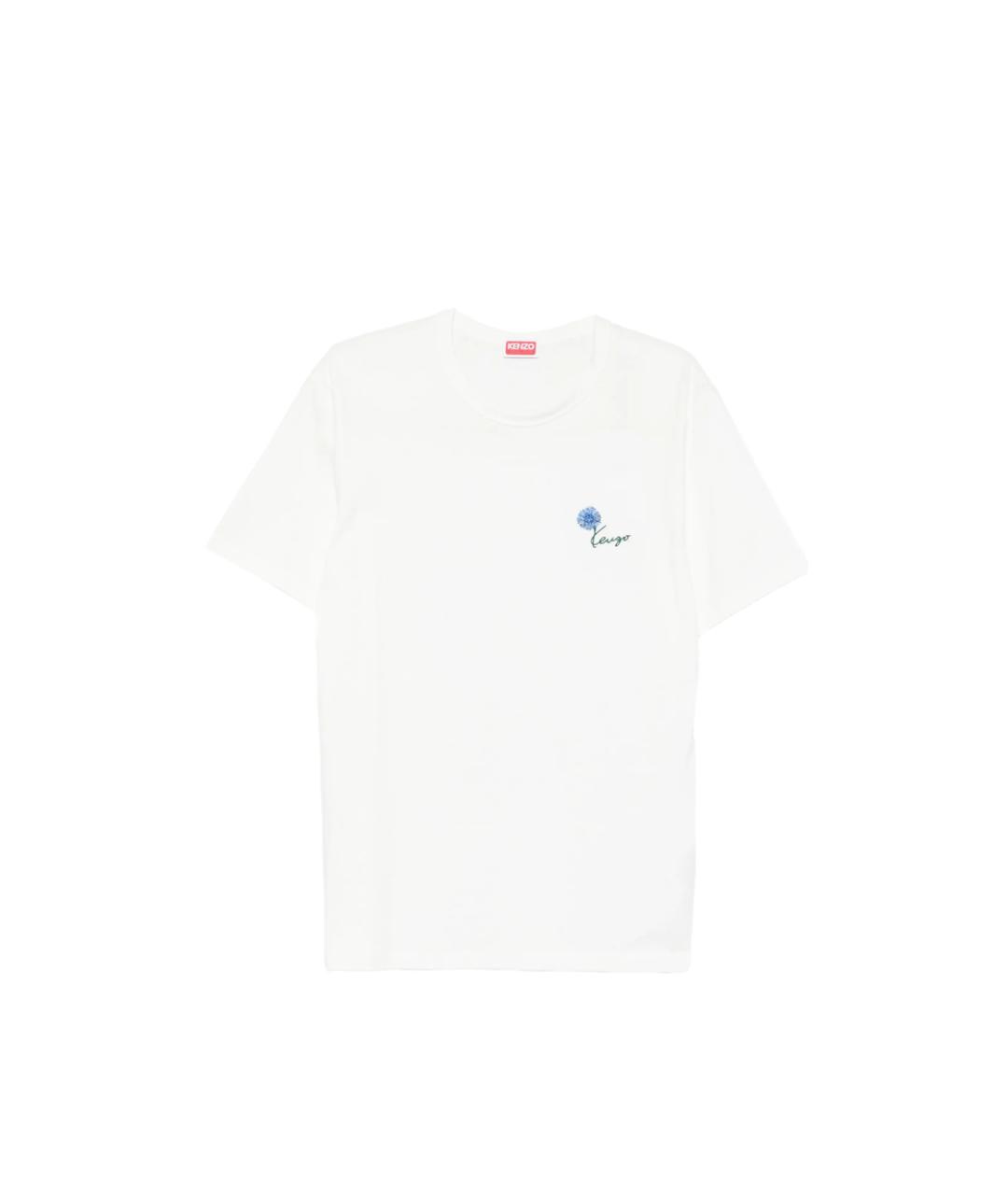 KENZO Белая хлопковая футболка, фото 1
