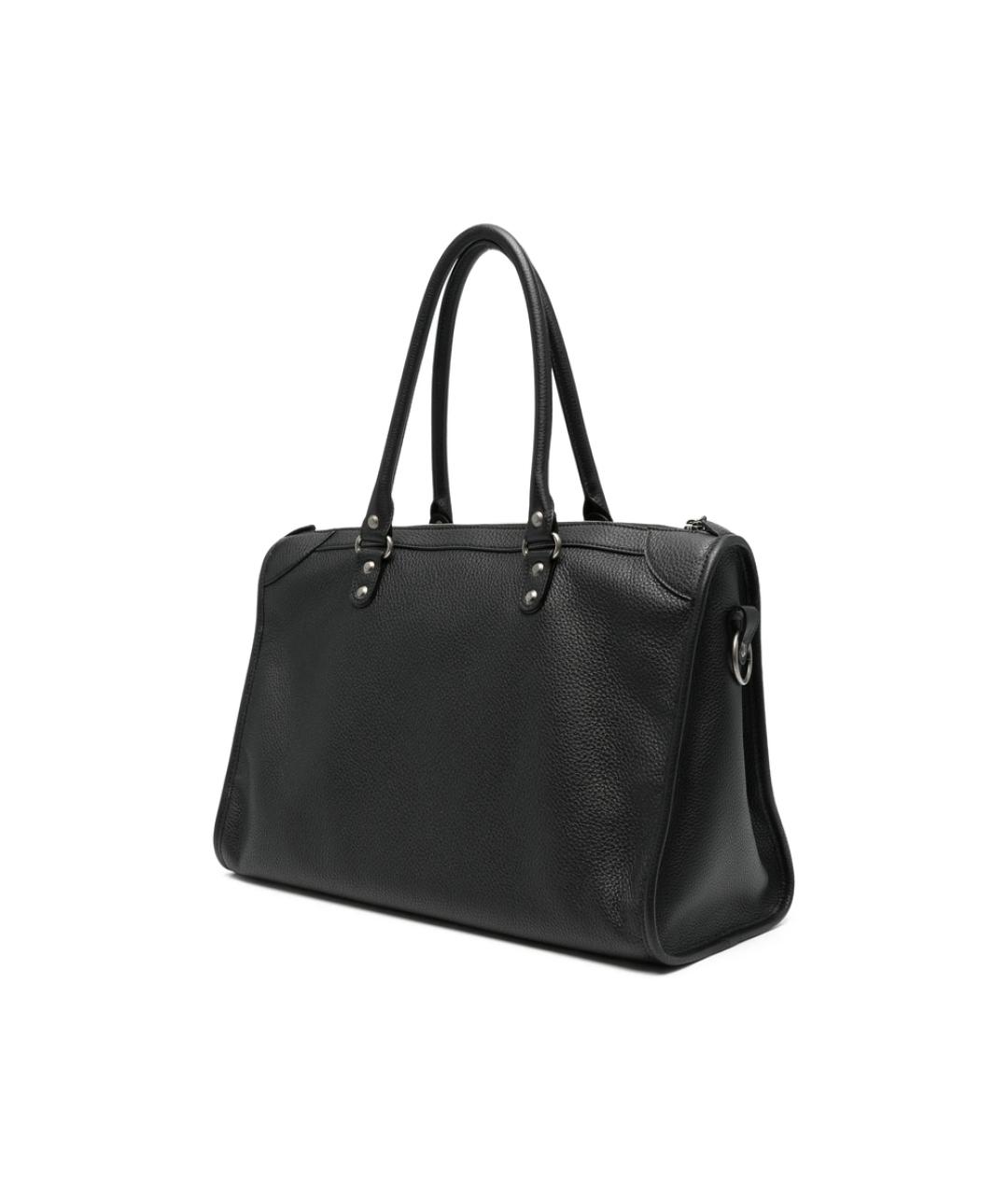 BALENCIAGA Черная кожаная сумка тоут, фото 5