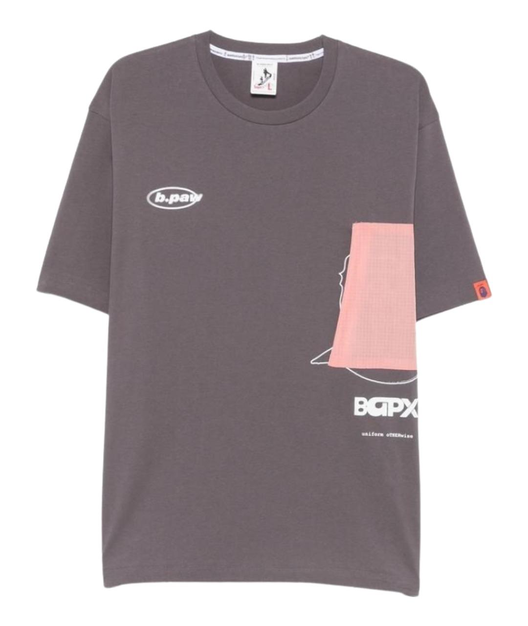 A BATHING APE Серая хлопковая футболка, фото 1