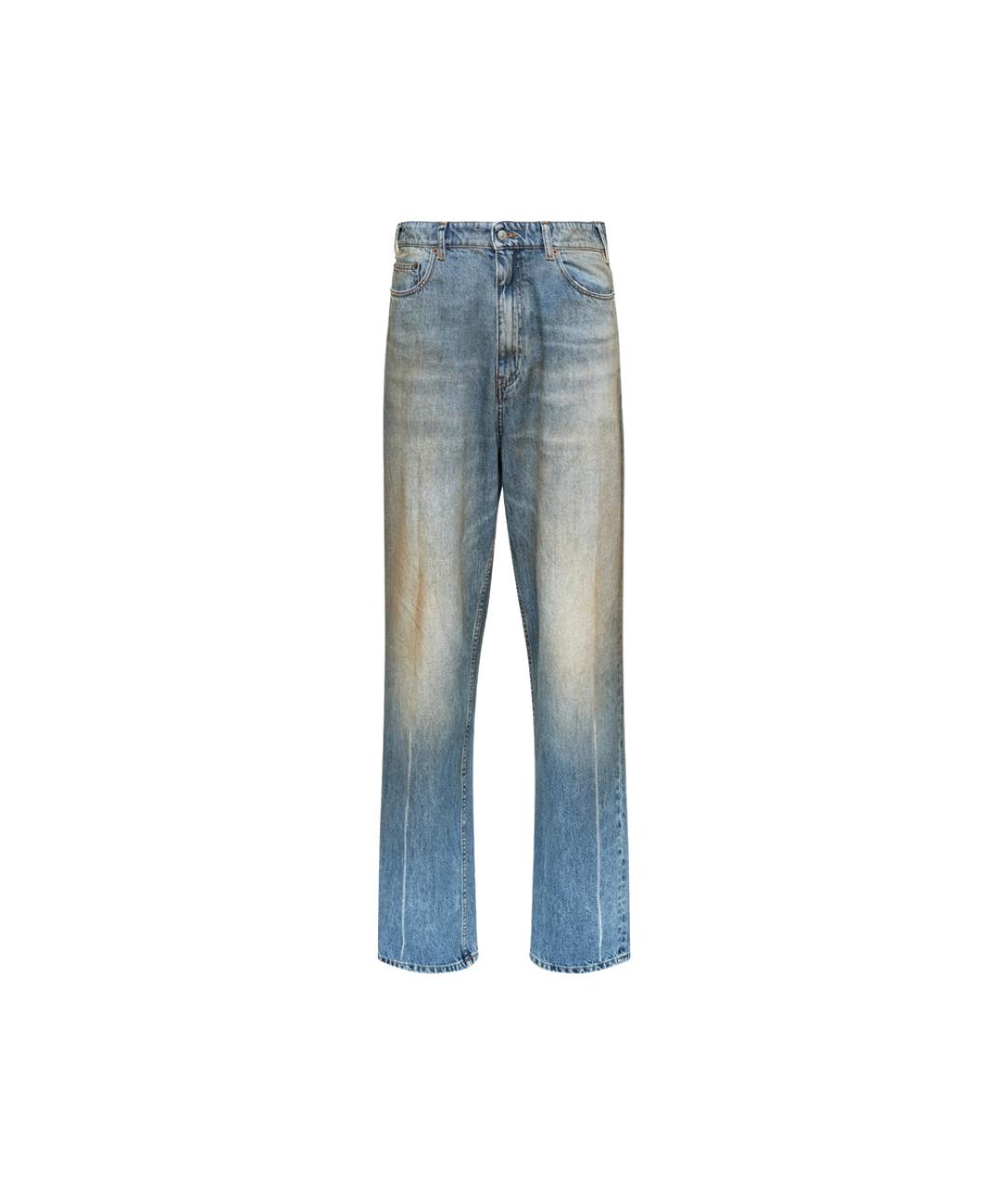 MM6 MAISON MARGIELA Голубые хлопковые джинсы скинни, фото 1