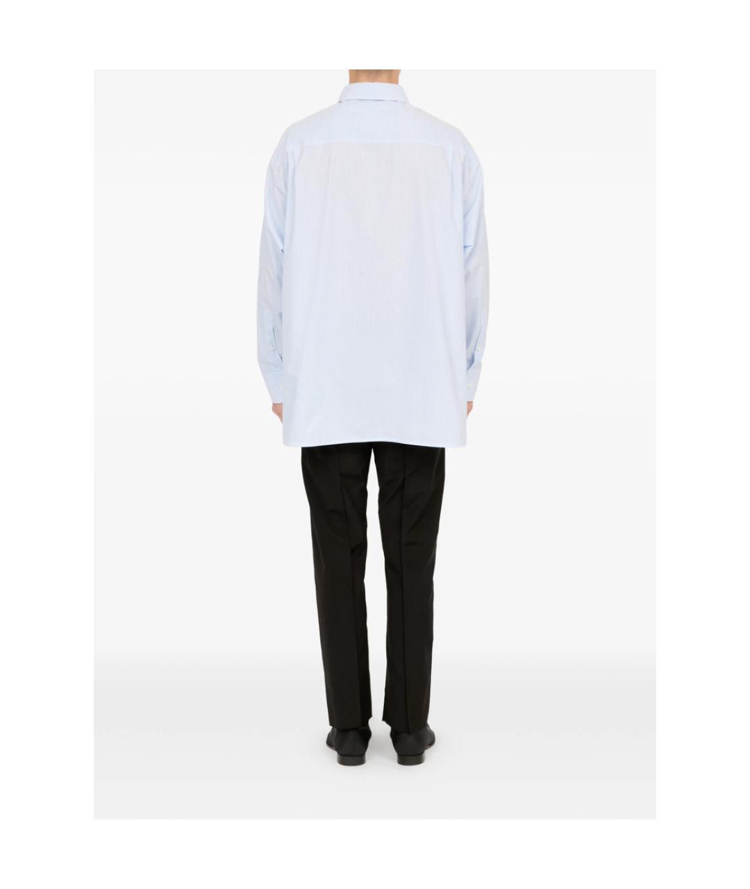 MM6 MAISON MARGIELA Синяя хлопковая классическая рубашка, фото 3