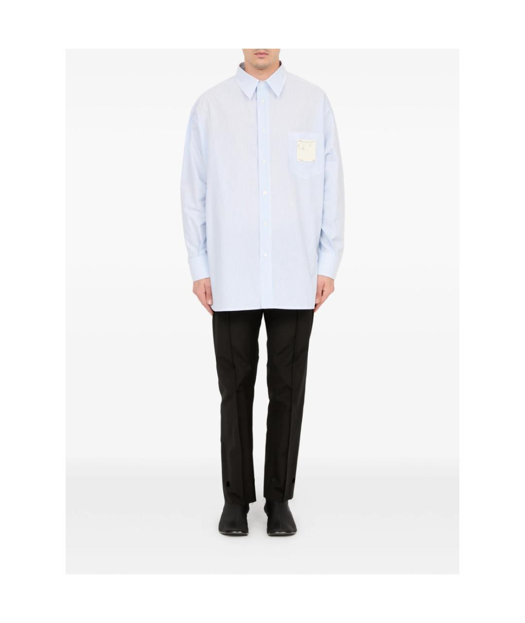 MM6 MAISON MARGIELA Синяя хлопковая классическая рубашка, фото 2