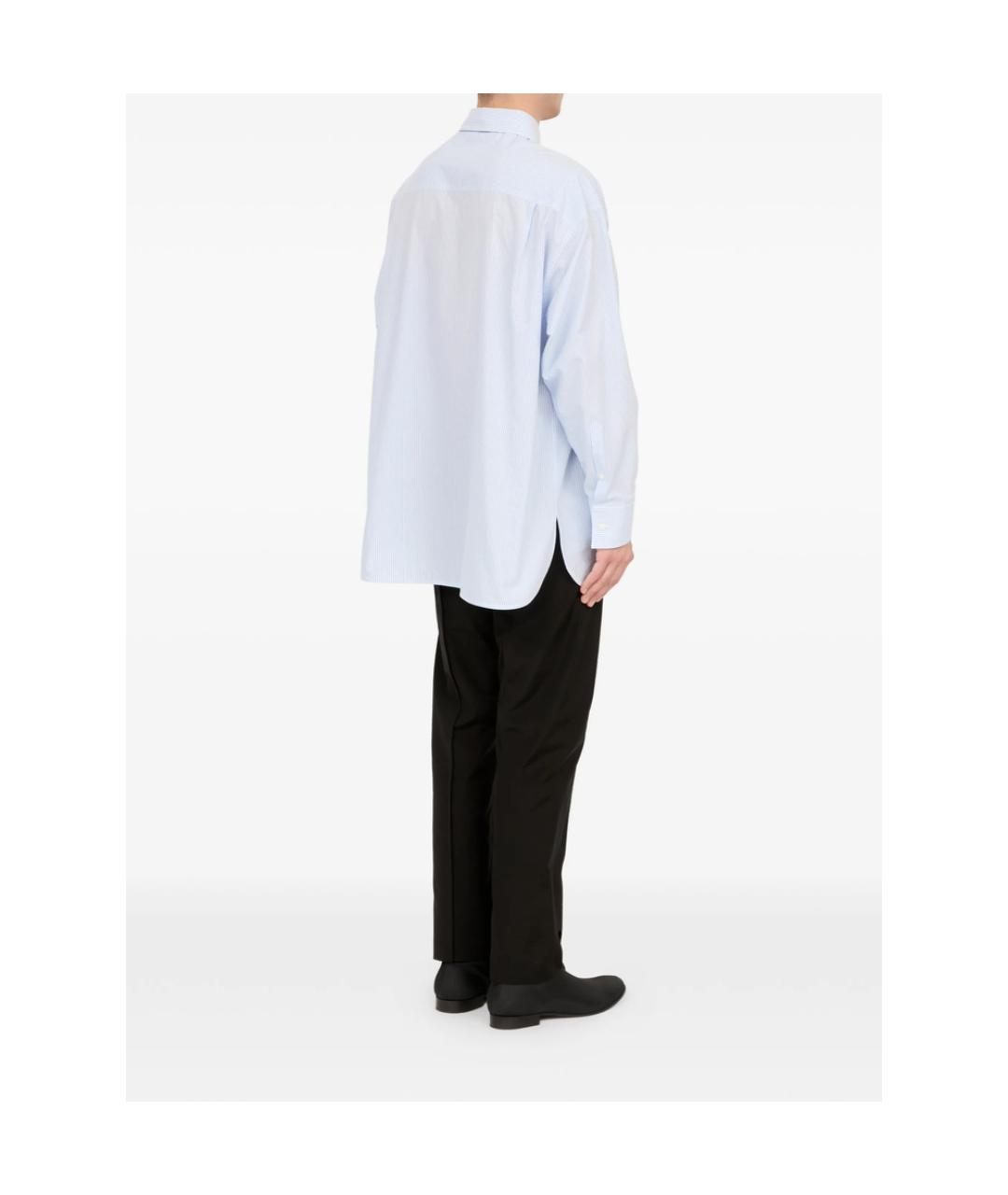 MM6 MAISON MARGIELA Синяя хлопковая классическая рубашка, фото 4