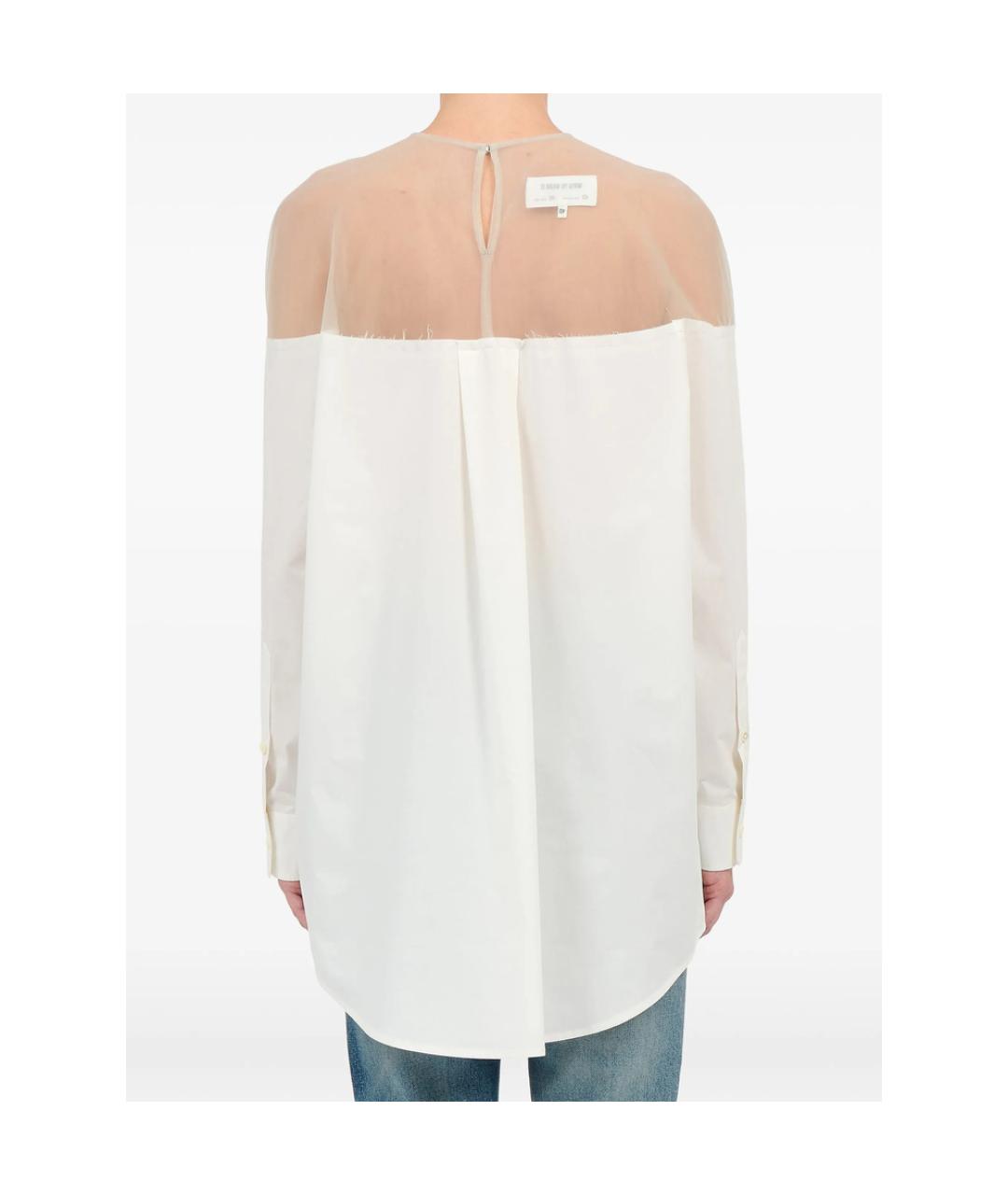 MM6 MAISON MARGIELA Белая хлопковая рубашка, фото 4