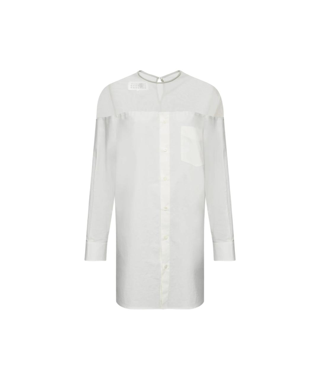 MM6 MAISON MARGIELA Белая хлопковая рубашка, фото 7