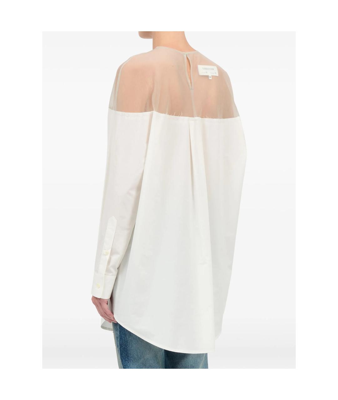 MM6 MAISON MARGIELA Белая хлопковая рубашка, фото 2