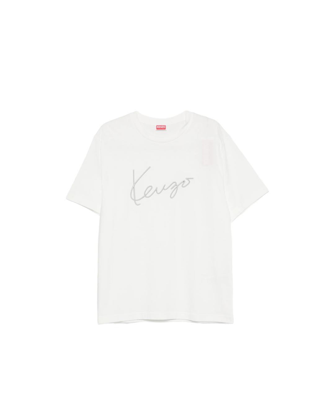 KENZO Белая хлопковая футболка, фото 1