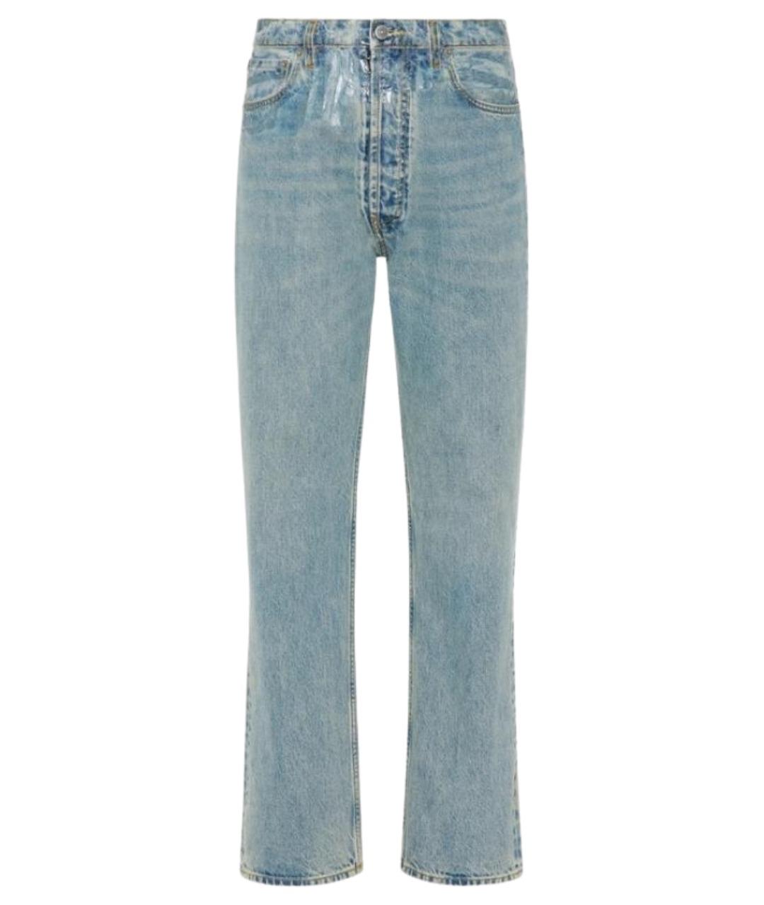 MAISON MARGIELA Синие хлопковые прямые джинсы, фото 1