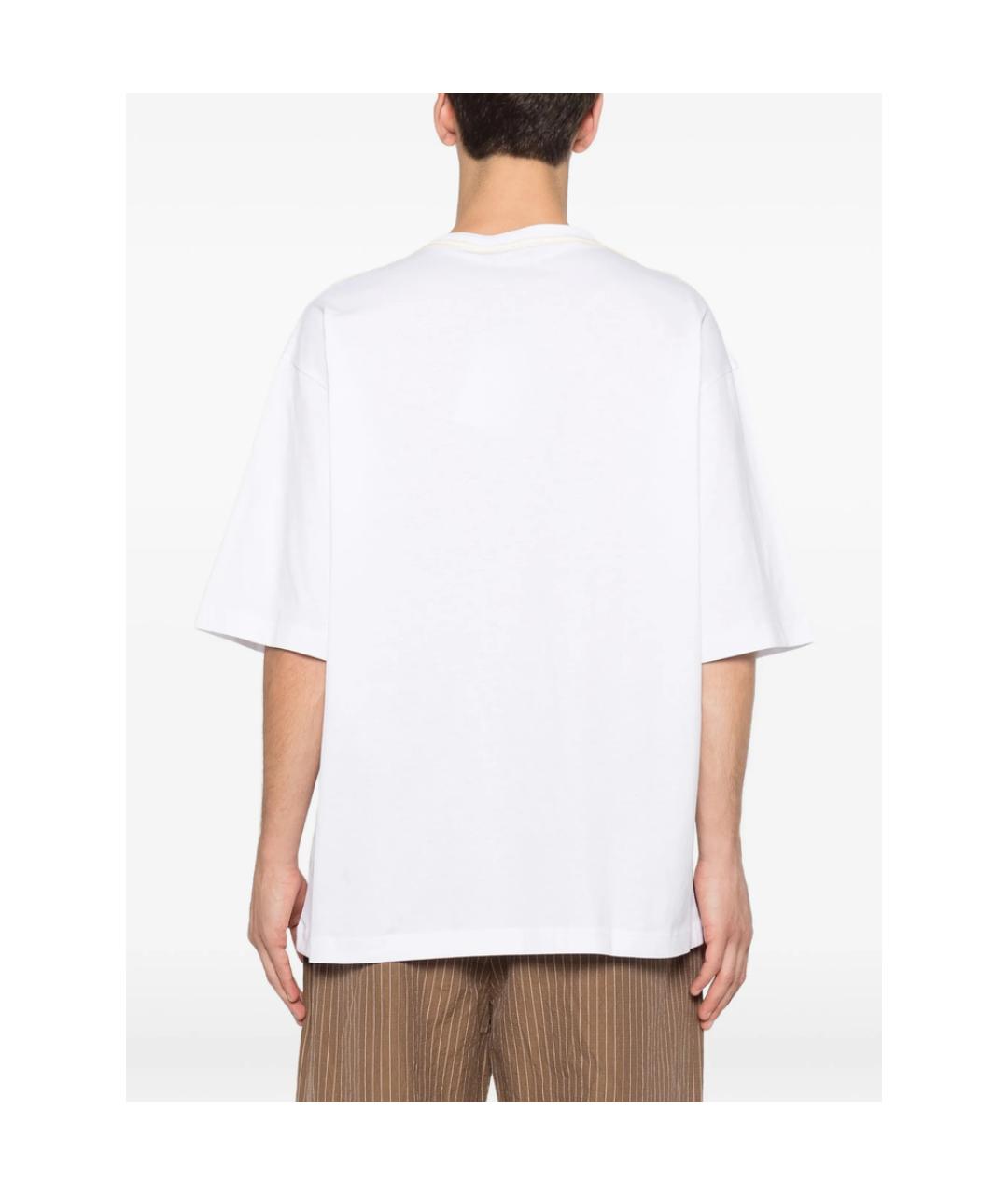 JACQUEMUS Белая хлопковая футболка, фото 3